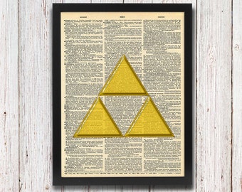 Legend of Zelda Triforce Dictionary Art