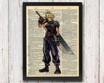 Final Fantasy VII Cloud Strife Dictionary Art