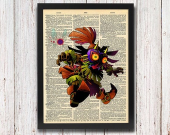 Legend of Zelda Skull Kid Majora's Mask Dictionary Art