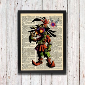 Legend of Zelda Skull Kid Majora's Mask Dictionary Art