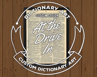 Dictionary Art Custom Design - You Pick the Design!