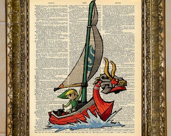 Legend of Zelda Link Legend of Red Lions Wind Waker Dictionary Art