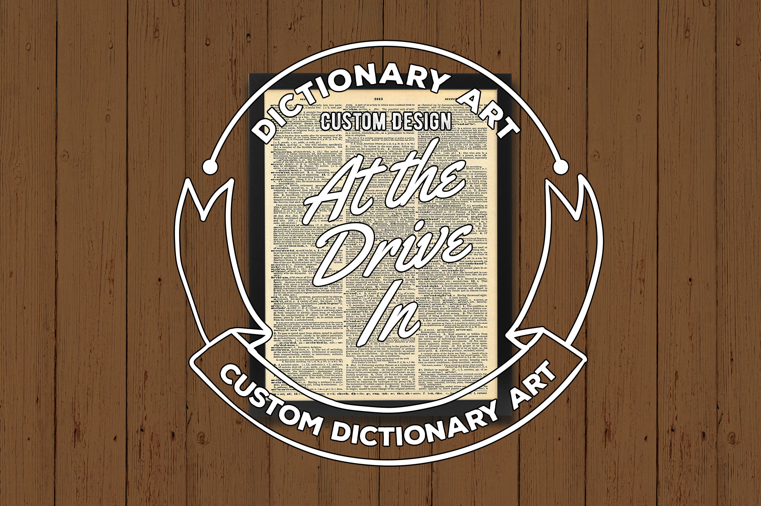 Dictionary Art Custom Design - You Pick the Design!