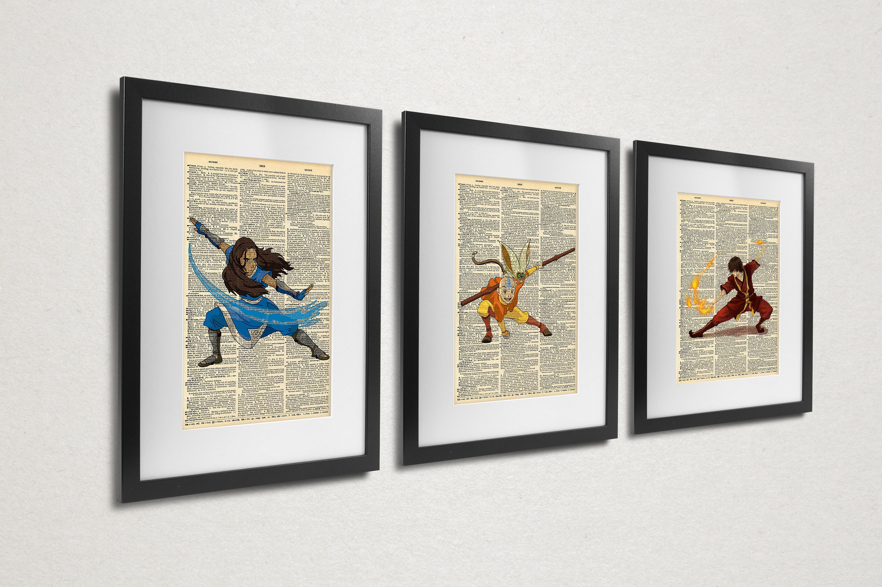 Avatar the Last Airbender Zuko Katara Aang Dictionary Art Series