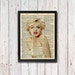 Marilyn Monroe Dictionary Art 