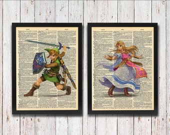 Link and Zelda Legend of Zelda Dictionary Art Series