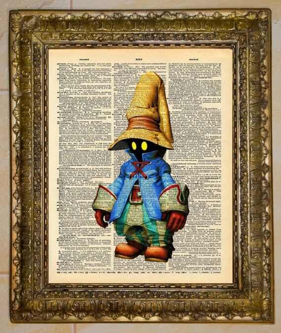 Vivi Final Fantasy Dictionary Art Print Poster Picture Game Kingdom Hearts IX