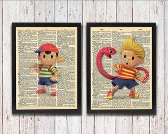 Ness and Lucas Smash Bros  Dictionary Art Series