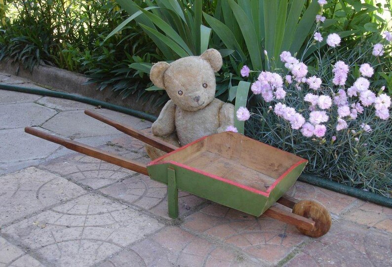 wooden wheelbarrow toy