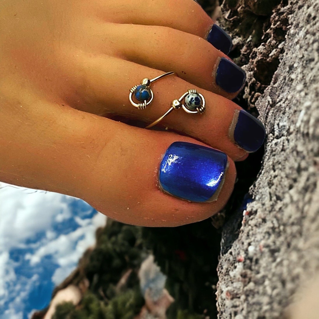 Royalty Blue Toe Ring - Etsy