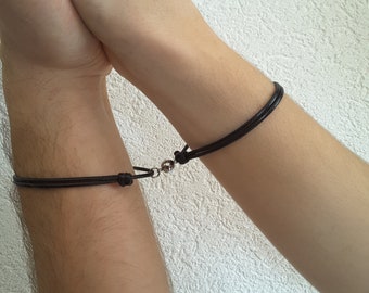 Magnetarmbänder 2er Set, Magnetarmband, BF GF Armbänder mit Magneten, Kordelarmband, Freundschaftsarmband