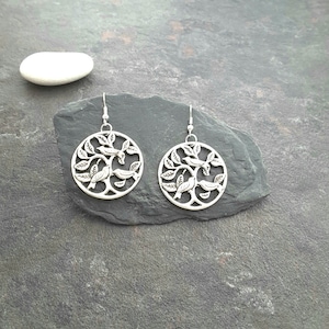 Tree of Life jewelry, Tree of life earrings, Nature earrings, Tree jewelry, Round earrings, Nature jewelry, Tree of life pendant