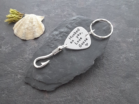 Fishing Lure Keychain, Boyfriend Gift, Personalized Gift for Man