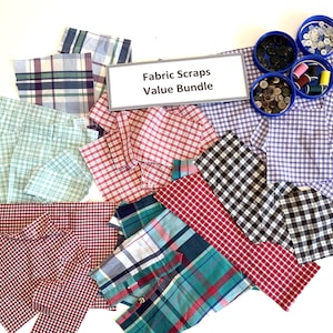 Fabric Scraps Value Bundle for Slow Stitching, Junk Journal, Scrap Book, Quilting, Collage, Craft, Crumb Piecing Fabric Snippet Pack-Batch 1