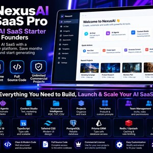 NexusAI SaaS Pro Unlimited – AI SaaS Source Code, Next.js Starter Kit, Commercial License