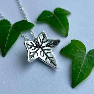 Recycled Silver Ivy Leaf Pendant | Handmade Ivy Pendant | Ivy Leaf Necklace | Ivy Jewellery | Silver Ivy Pendant | Eco Silver Ivy Jewellery