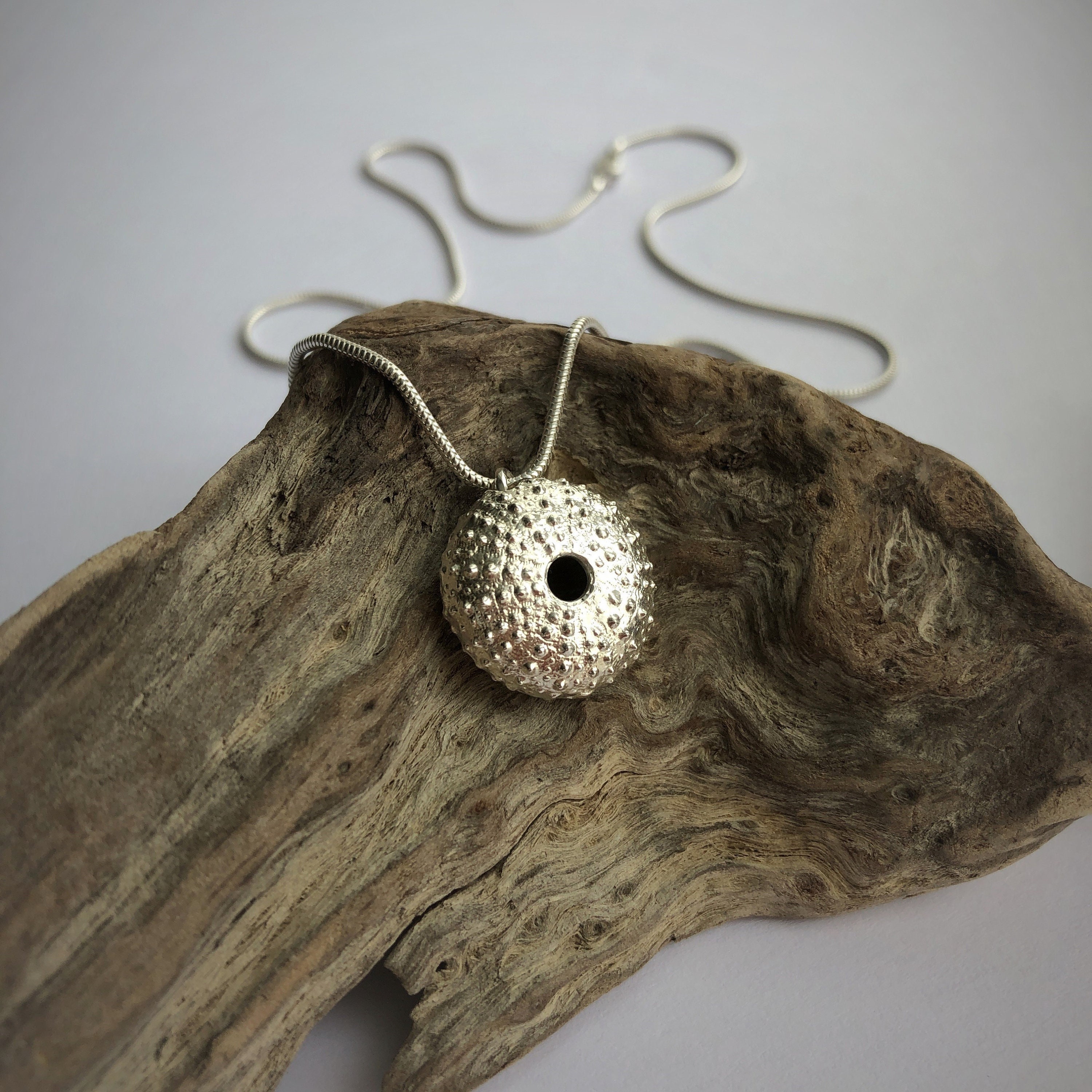 Handmade Silver Sea Urchin Pendant Recycled Silver Sea - Etsy