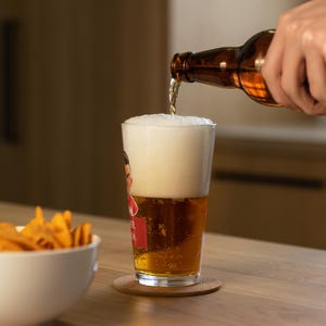Pint-Glas mit Wutfranke Olli – Mei Bier. Mei Ruh.