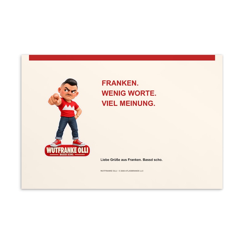 Olli Postkarte Franken – Franken. Wenig Worte. Viel Meinung.