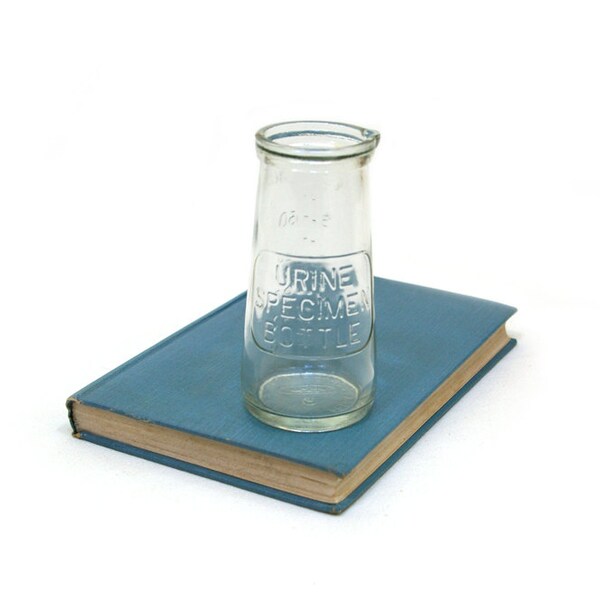 Vintage Glass Urine Specimen Bottle
