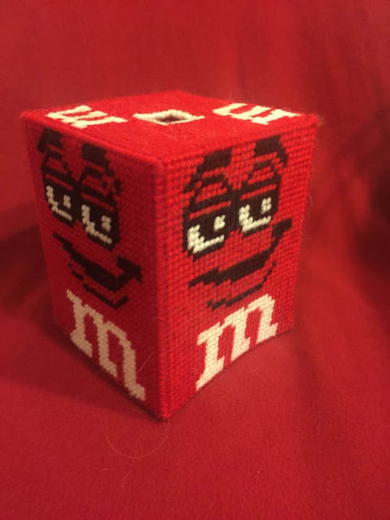 M&M's ティッシュボックス 赤 赤いM&Mティッシュボックスカバー - Etsy 日本