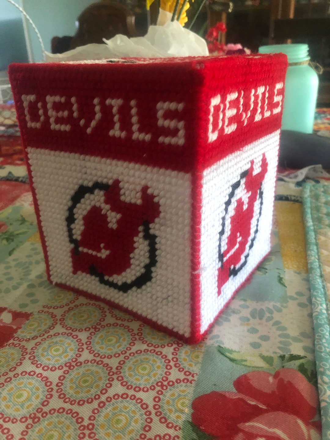 Devils Tissue Box Cover - Etsy