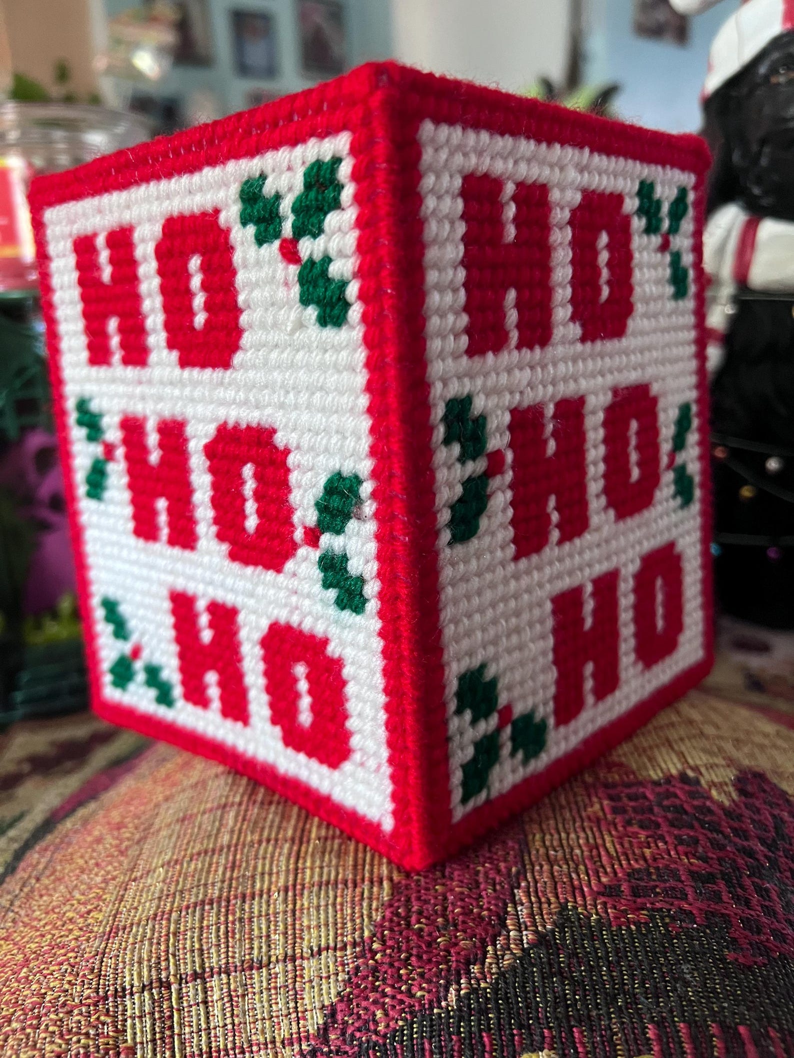 Ho Ho Ho Christmas Tissue Box Cover - Etsy