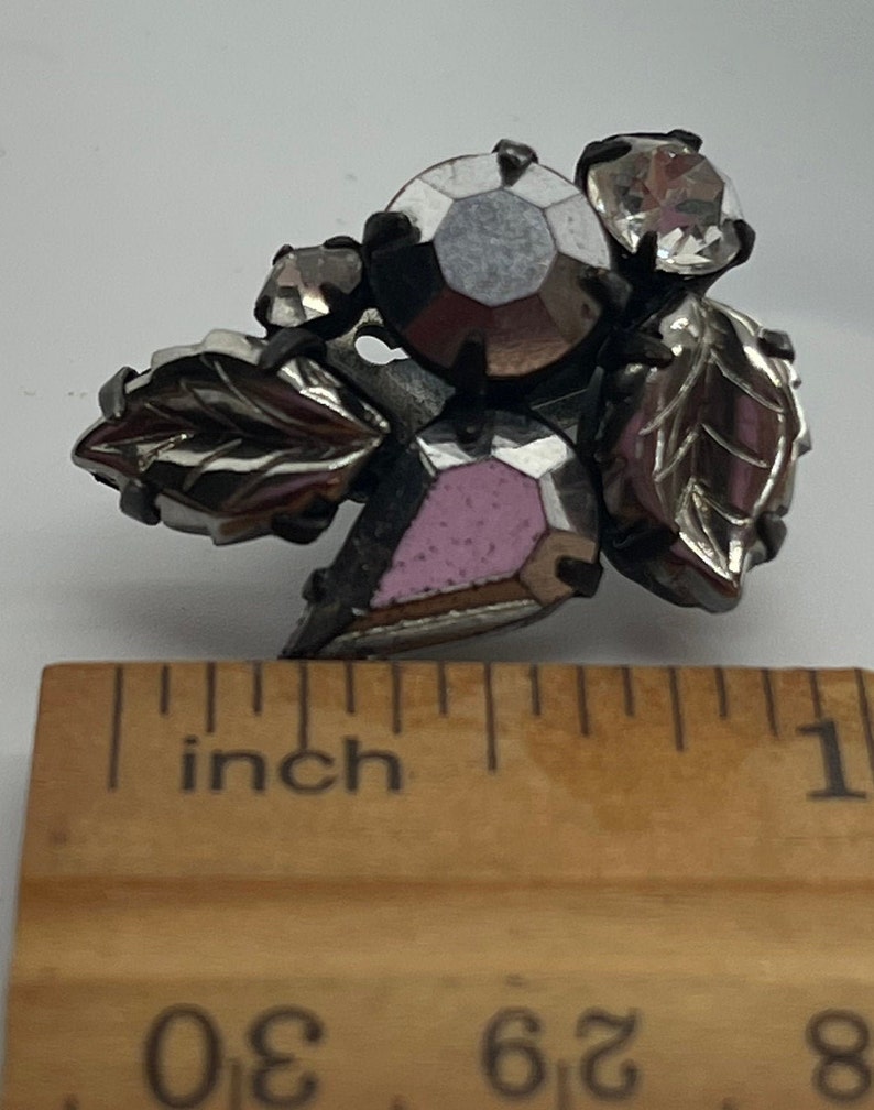 GLAMOROUS Vintage Regency Gunmetal Molded Art Glass Earrings Exquisite Stunning Earrings For Special Occasions