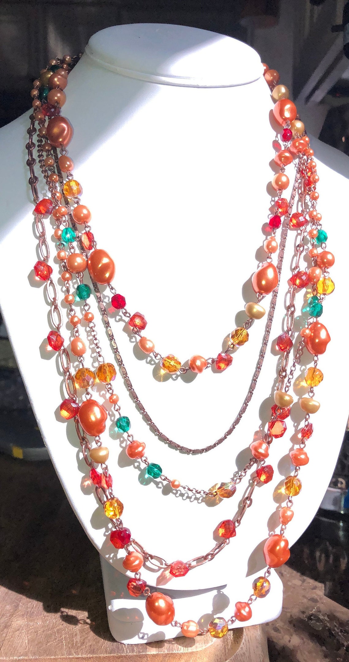 JOAN RIVERS Multilayered Beaded NECKLACE 18 W 3 Etsy Ireland