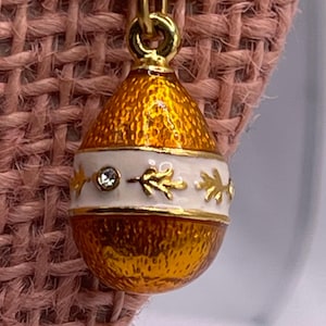 Great gift idea  Mother&#39;s Day Birthday Weddings Graduation Joan Rivers Faberge Inspired Egg Pendant Charm Gold Green Glass Cabochons