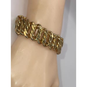 Vintage Monet Gold Tone Cable Chain Bracelet