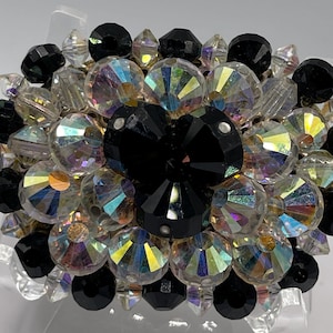 One of a kind gift idea! Great Gift Idea Vintage HoBE Crystal Rhinestone Autumn Topaz Brown Clear Stone Brooch Ready for Wear!