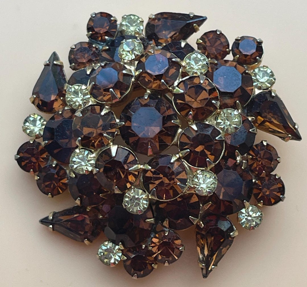 Great Gift Idea Vtg MASSIVE Sparkling Topaz Root Beer and Multi