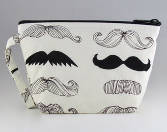 Mustaches Makeup Bag - Accessory - Cosmetic Bag - Pouch - Toiletry Bag - Gift