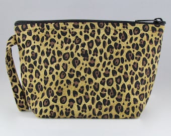 Cheetah Print Makeup Bag - Accessory - Cosmetic Bag - Pouch - Toiletry Bag - Gift