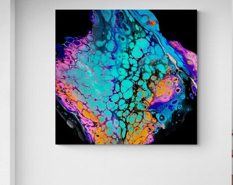 Colorful Resin Print | Extra Large Hand Embellished