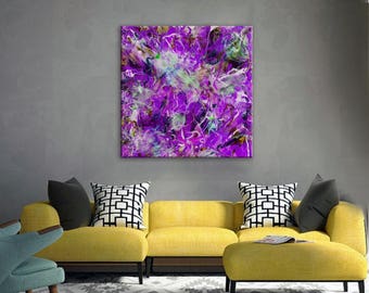 Purple Abstract Print | Resin Art