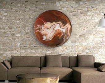 Round Resin Art Painting