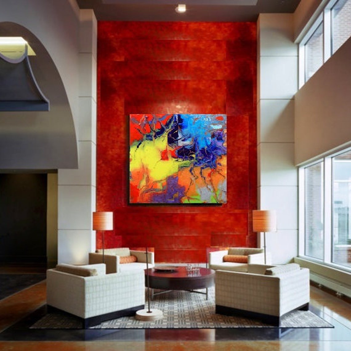 Acrylic Print Extra large wall art Large Abstract painting Etsy