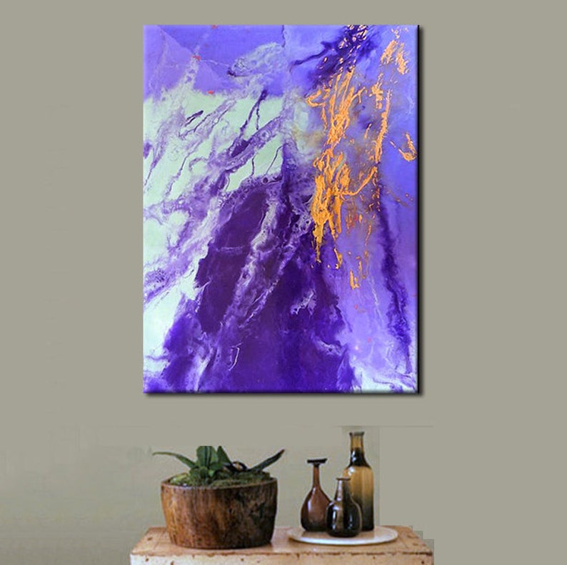 Abstract Canvas Art Giclee Print on Canvas Resin Art Etsy