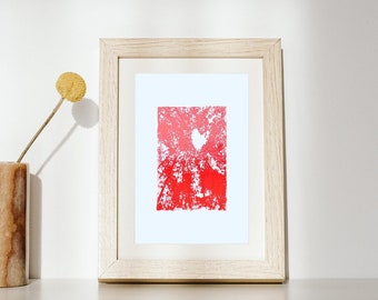 Heart Trees Limited Edition Screen Print - 8x10 Original Silkscreen Print