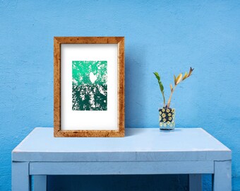 Green Heart Trees Limited Edition Screen Print - 8x10 Original Print