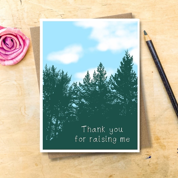 Father's Day Redwood Trees Card - Non Traditional Card For Aunt, Uncle, Grandparent, Foster Parent, Mentor - Handmade Card