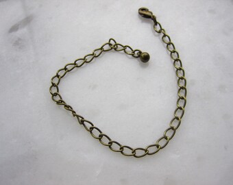 Extender chain, Antique Brass Extender with Lobster Clasp, Necklace extender, Bracelet extender, 2", 3", 4", 5", 6", 8"