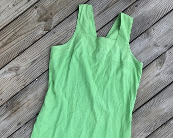 1960s Dock of the Bay green mini dress sundress