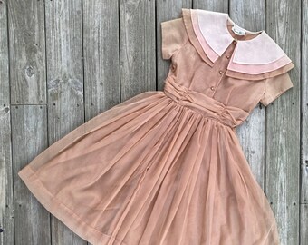 1960s Bonnie Blair party dress, midcentury tulle dress, wounded bird, sold as is