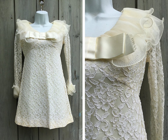 Vintage dress | 1960s lace minidress, vintage whit