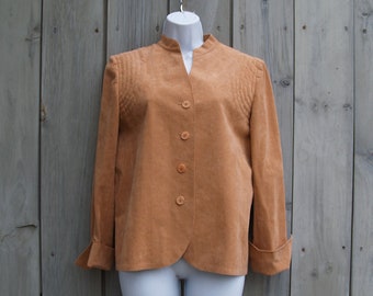 Vintage jacket | 1960s ladies blazer, vintage Gumps, ultrasuede jacket, 60s jacket, tan blazer