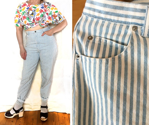 vintage striped jeans