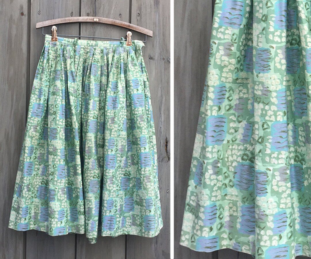 Vintage Skirt 1960s Cotton Skirt Vintage Cotton Skirt - Etsy
